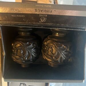 Brown Baroque-Inspired Curtain Accents